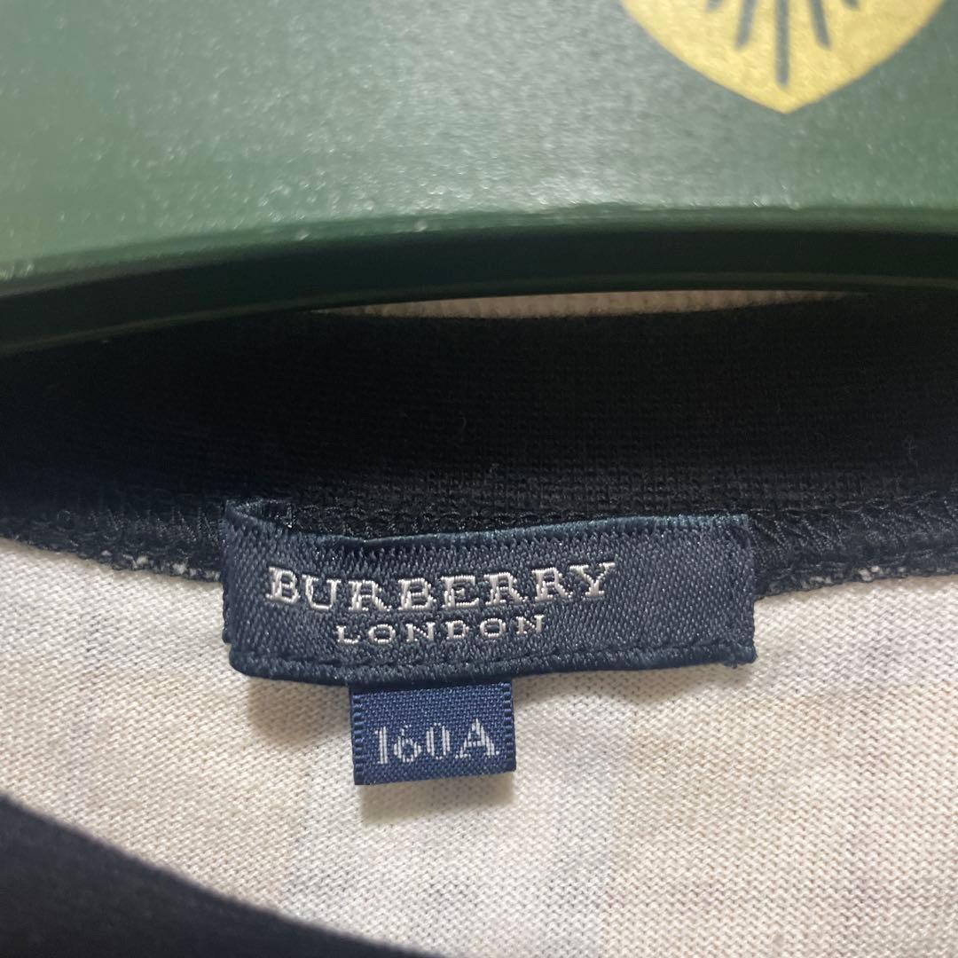 バーバリーロンドン|長袖 Tシャツ カットソー【160A】ノバチェック ロンＴ