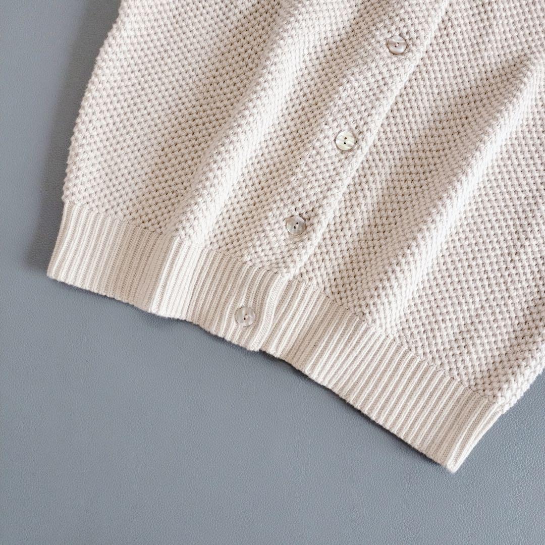 LISETTE リゼッタ 　ベージュ　模様編み 　ベスト　ハンドニット　ジレ