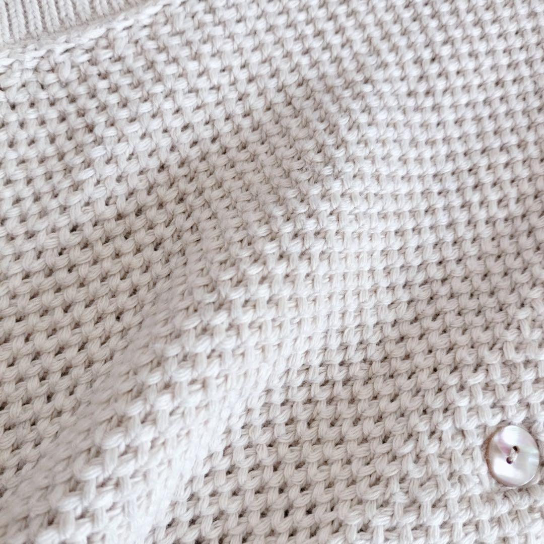 LISETTE リゼッタ 　ベージュ　模様編み 　ベスト　ハンドニット　ジレ