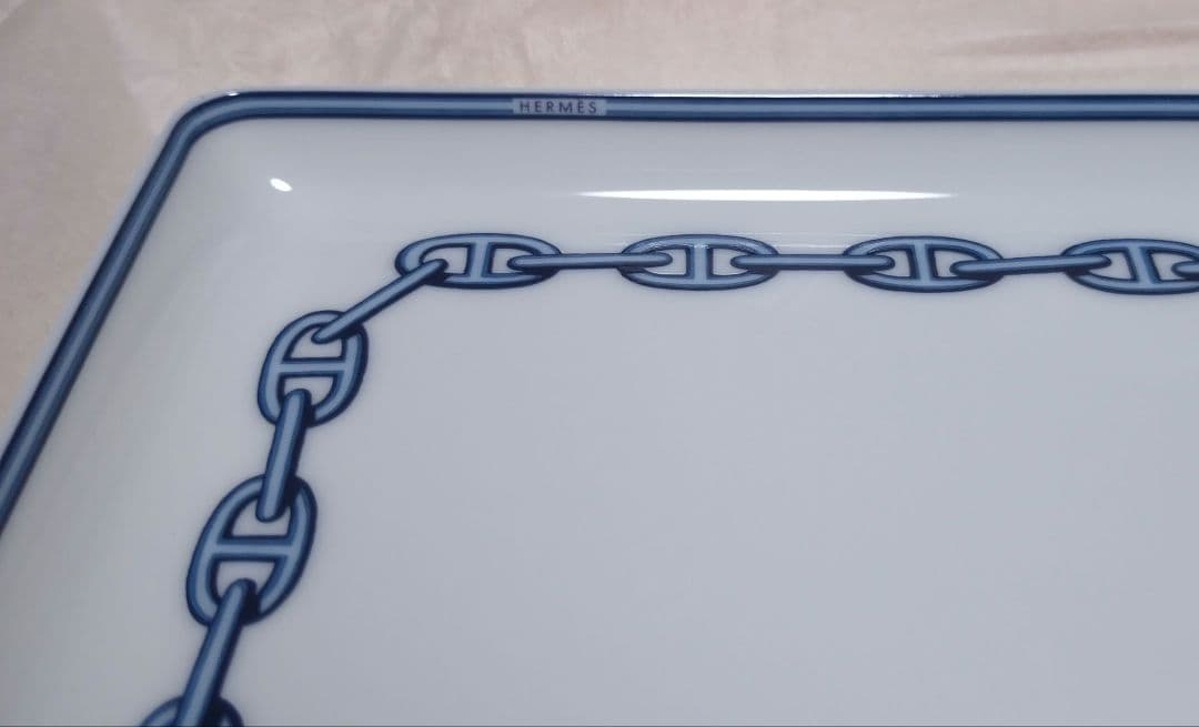 HERMES エルメス シェーヌダンクル スクエアプレート 角皿　美品