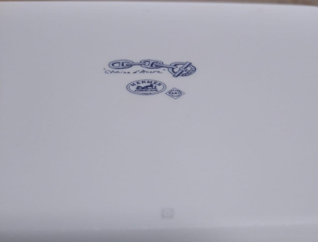 HERMES エルメス シェーヌダンクル スクエアプレート 角皿　美品