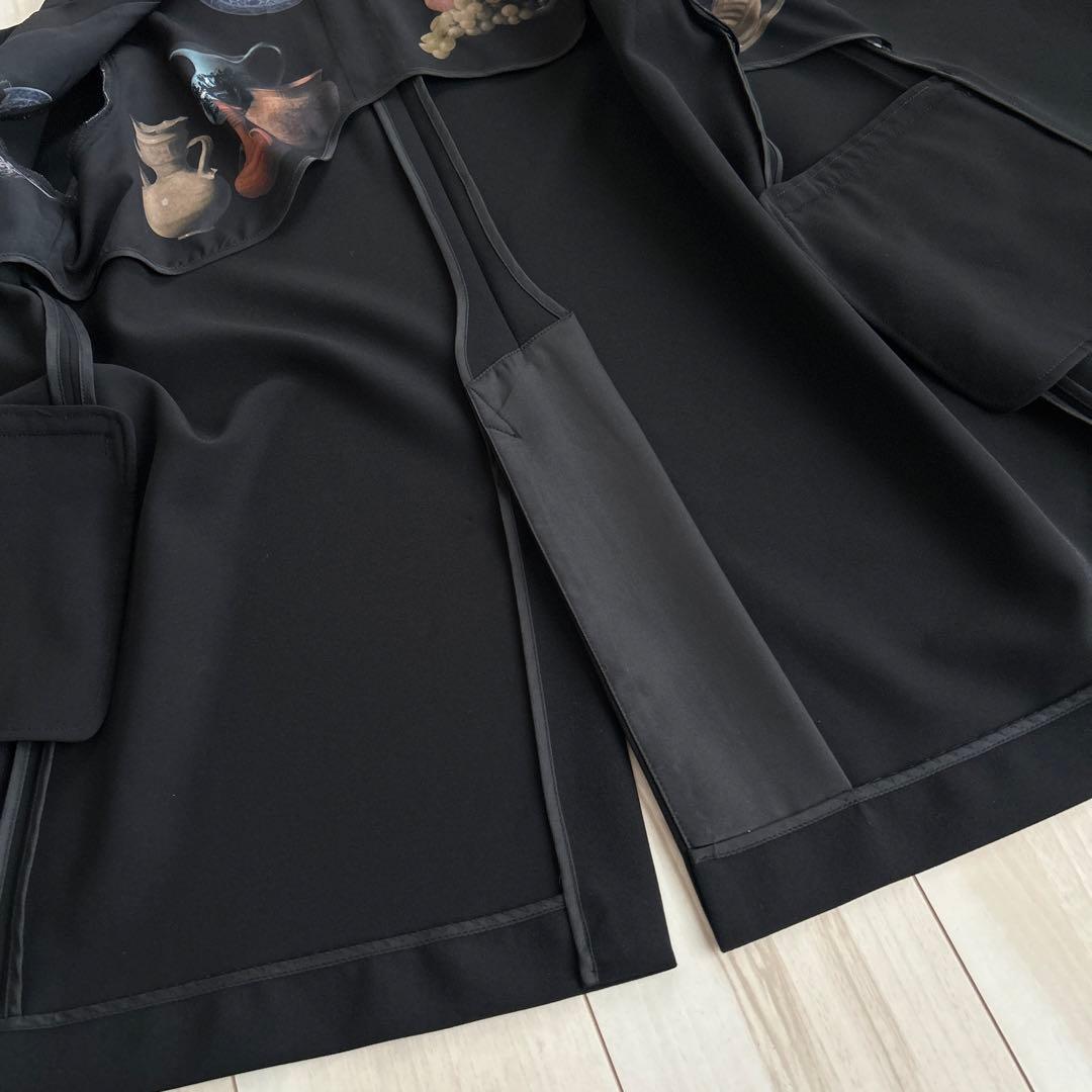 新品タグ付き Ameri NOTCH PRINT LINING JACKET 黒