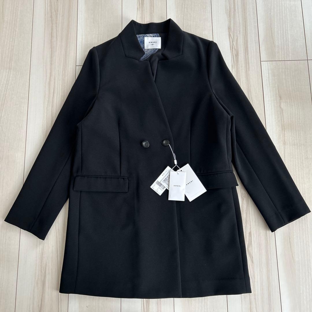 新品タグ付き Ameri NOTCH PRINT LINING JACKET 黒
