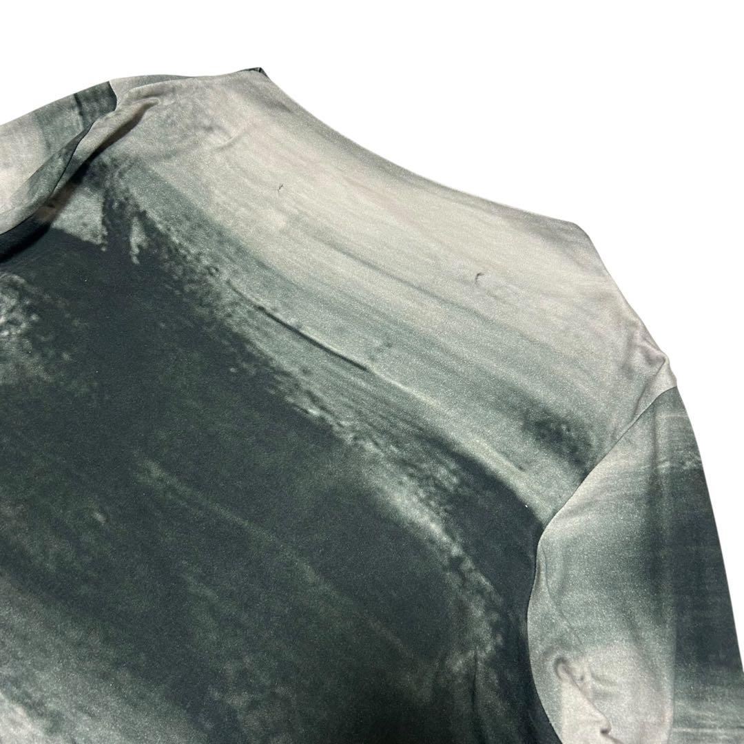 芽風　デザインカットソー　変形　総柄　センソユニコ