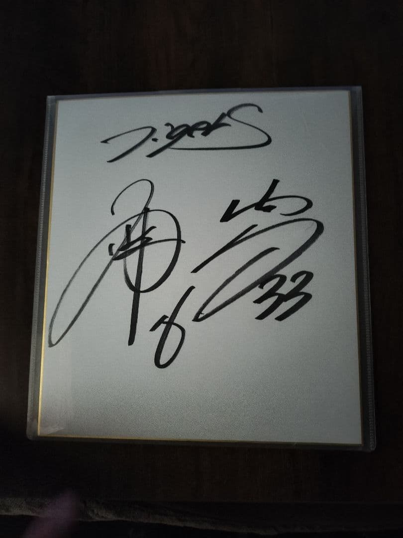 阪神タイガース　西勇輝投手＆糸原健斗選手　直筆サイン色紙(保護ファイル付)