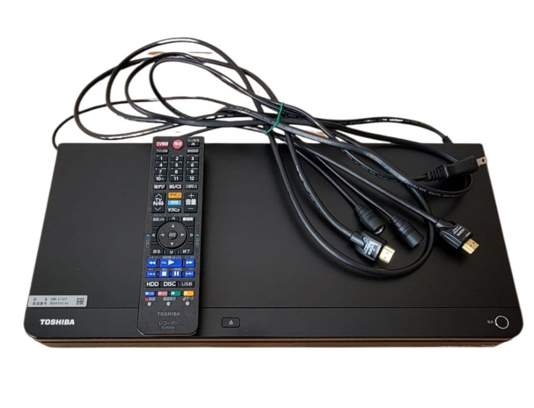 【美品】18年製　東芝 REGZAブルーレイ 形名:DBR-E1007