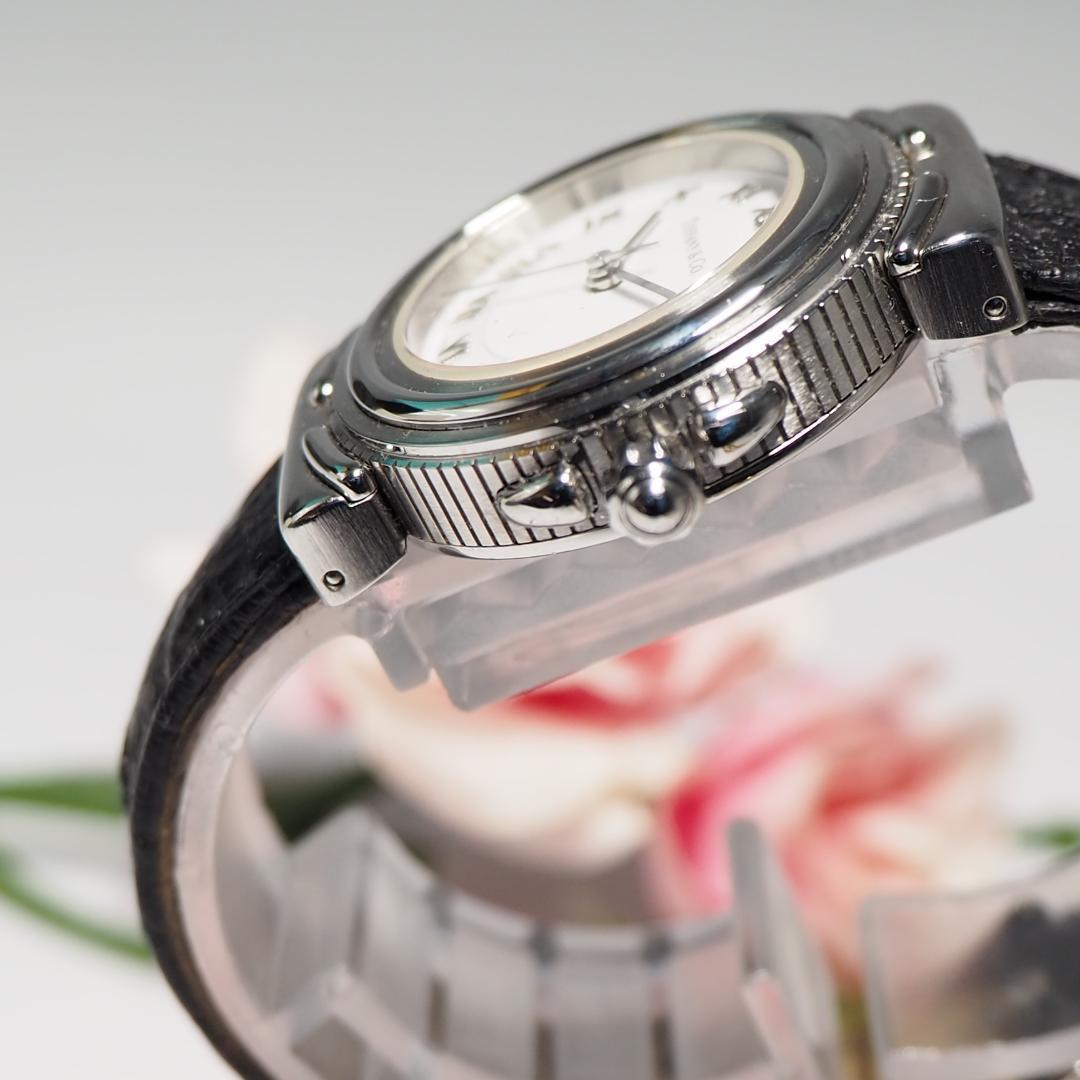 専用 ティファニー TIFFANY&CO インタリオ 革ベルト 腕時計 F406