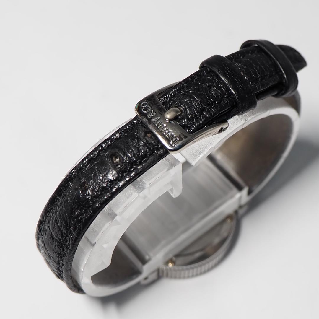 専用 ティファニー TIFFANY&CO インタリオ 革ベルト 腕時計 F406