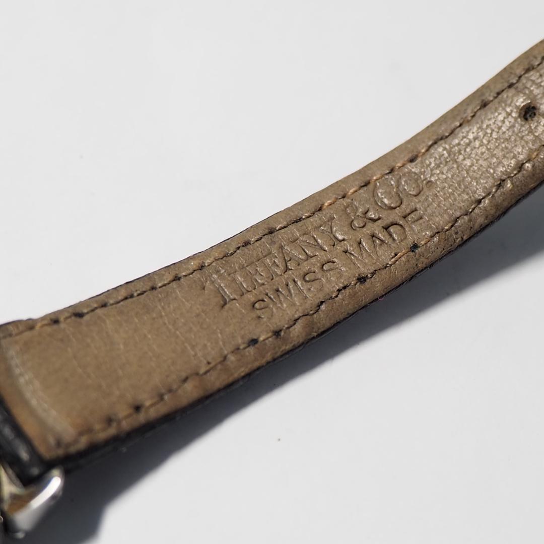 専用 ティファニー TIFFANY&CO インタリオ 革ベルト 腕時計 F406