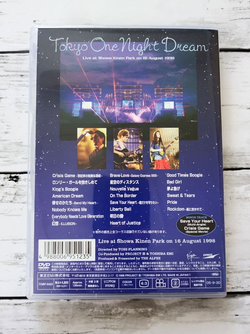 【DVD】THE ALFEE TOKYO ONENIGHT DREAM
