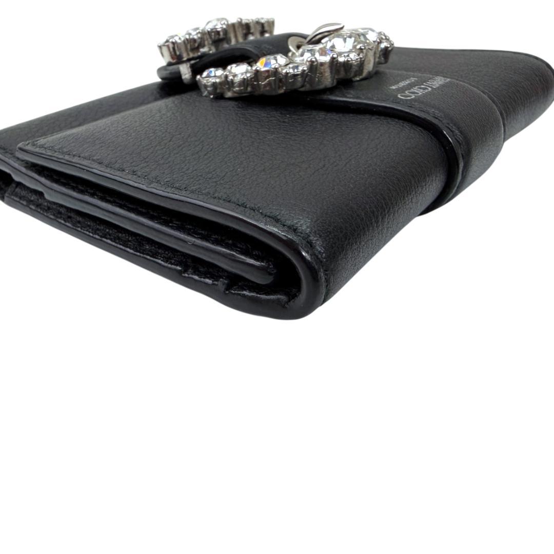 JIMMY CHOO 三つ折り財布 コンパクトウォレット CHERI ビジュー