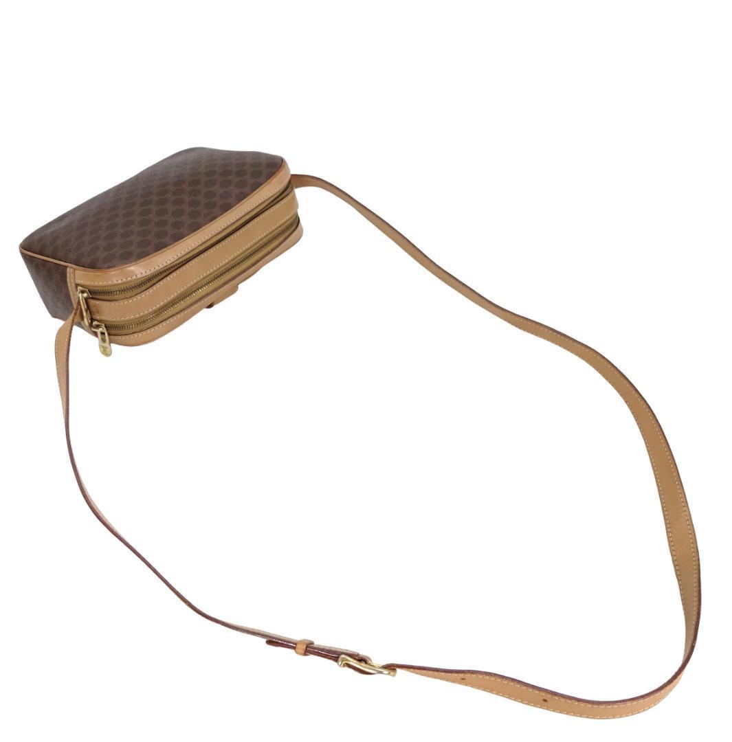 本物 ■セリーヌ■サークルリング マカダム ブラウン 斜めがけショルダーバッグ