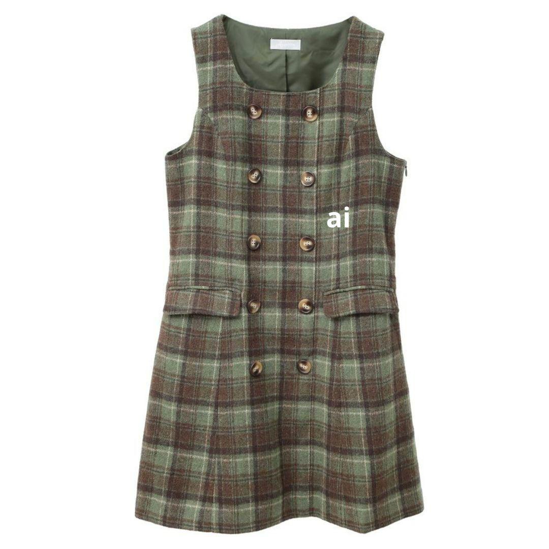 [新品]アリーム チェックジャンバースカート