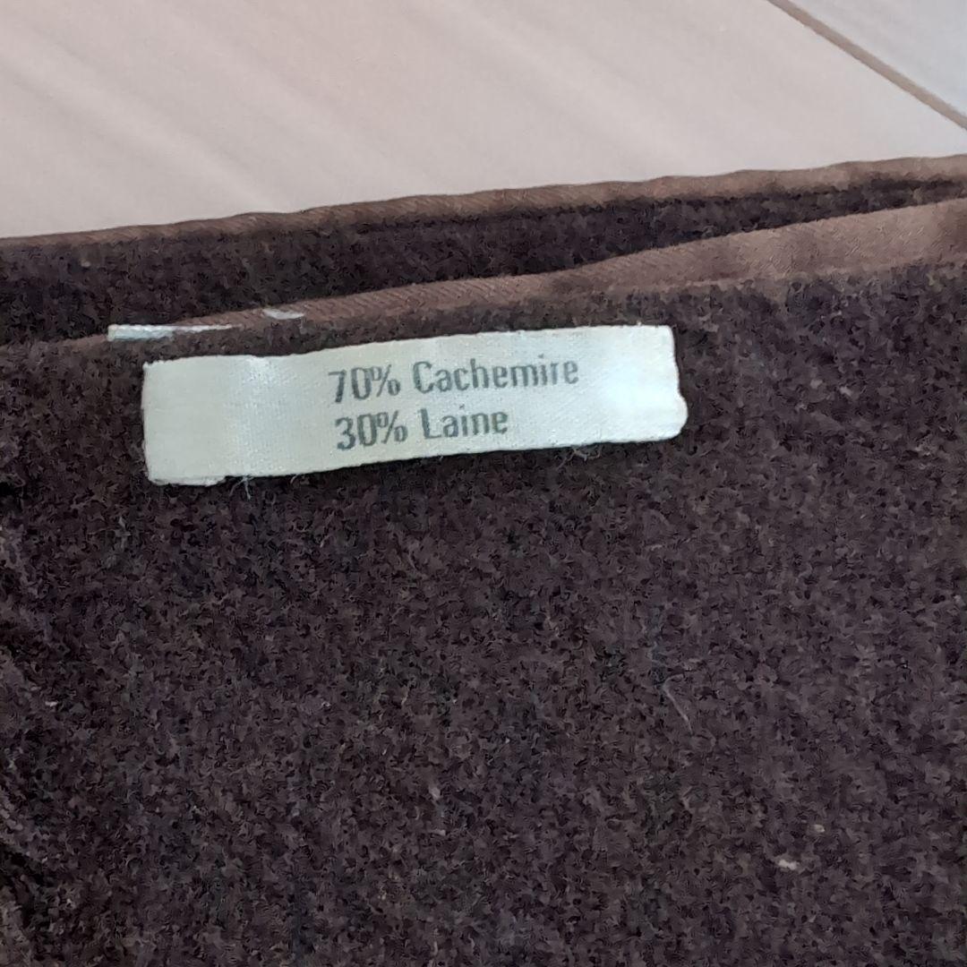 エルメス 馬具 総柄 シルク×カシミヤ フリンジ マフラー