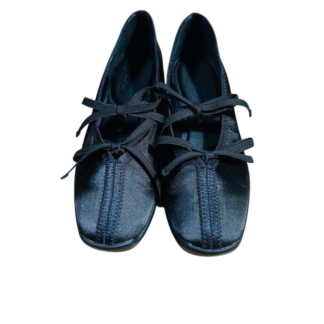 LETALON 2025 ルタロン Lダブルリボンバレリーナ　ブラック　24.5