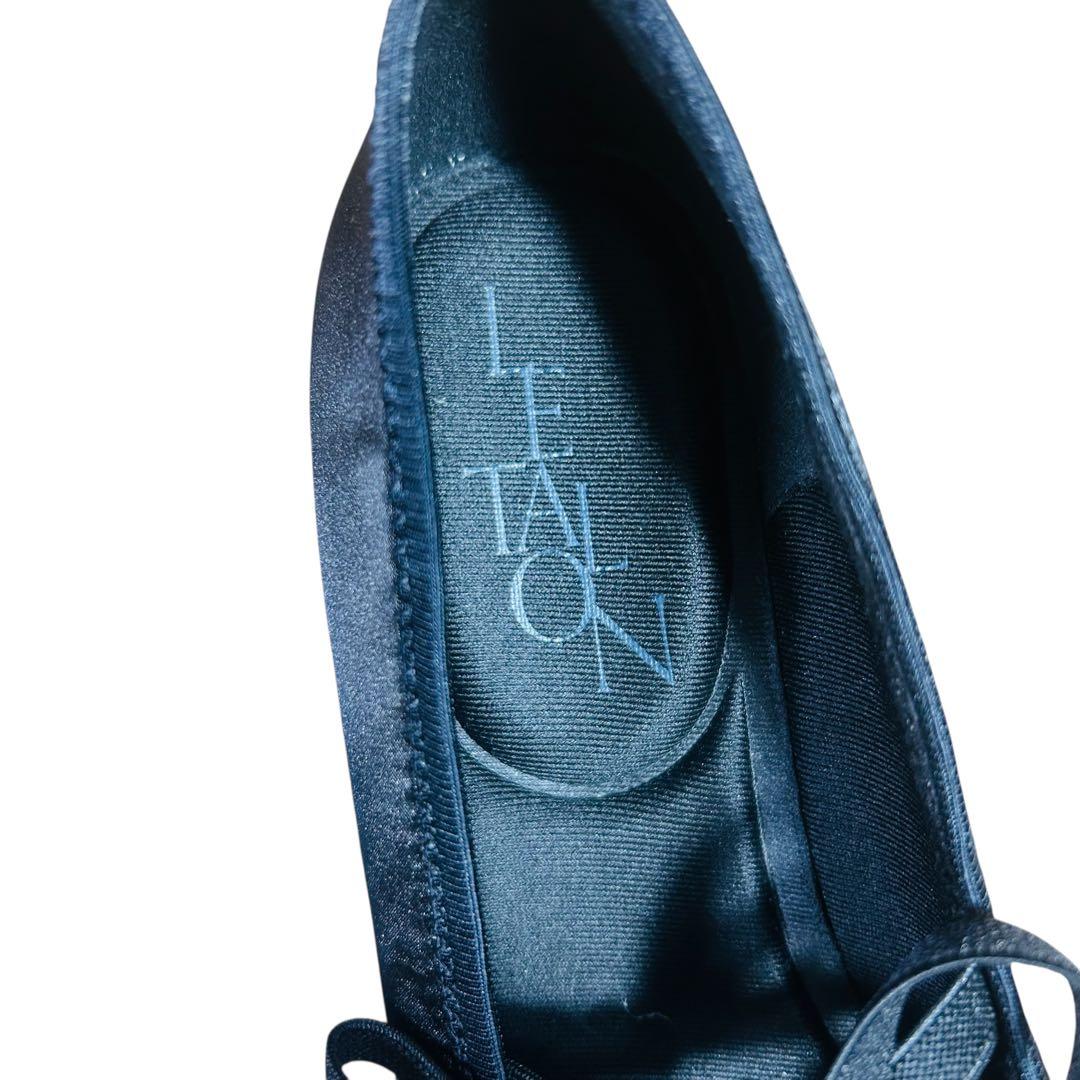 LETALON 2025 ルタロン Lダブルリボンバレリーナ　ブラック　24.5