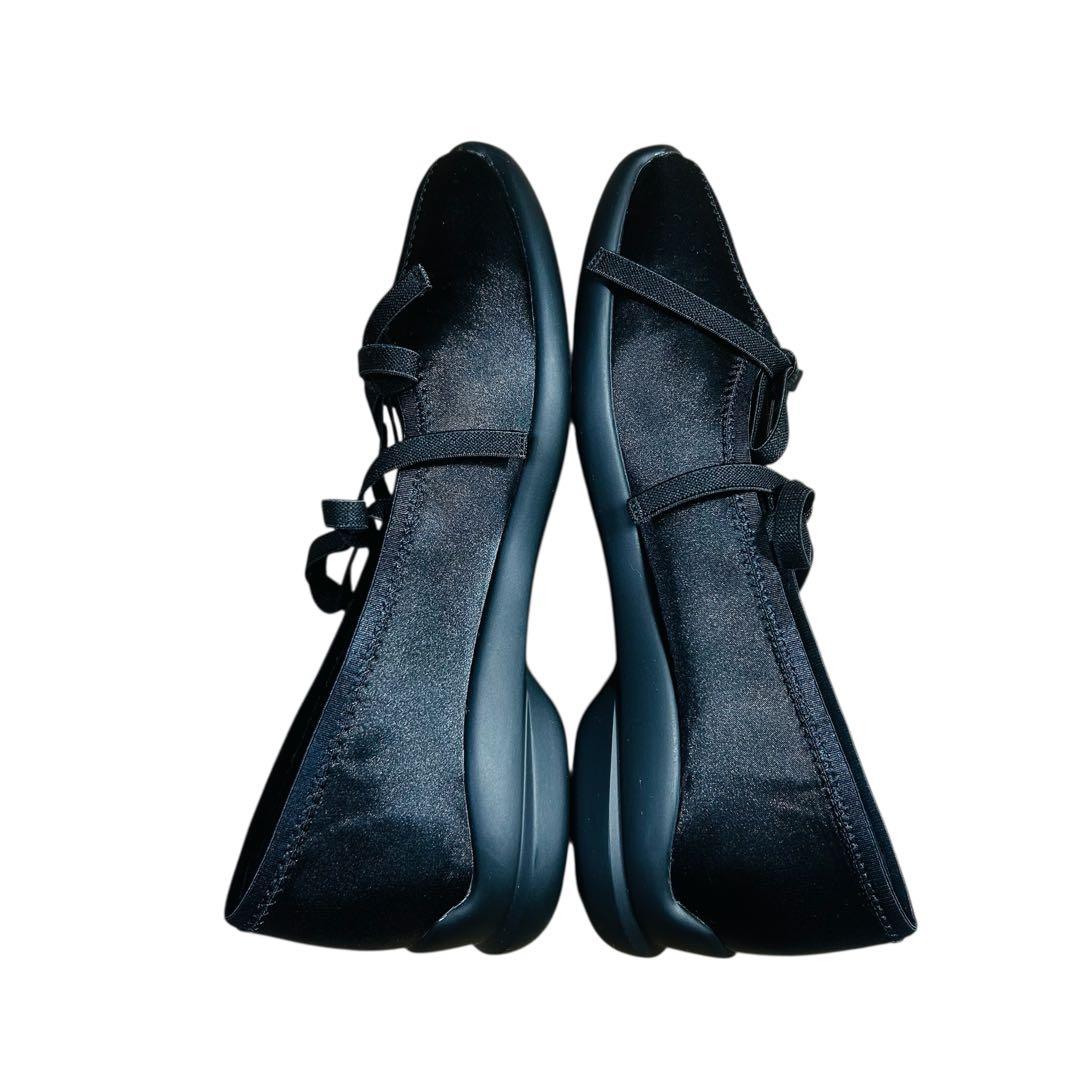 LETALON 2025 ルタロン Lダブルリボンバレリーナ　ブラック　24.5