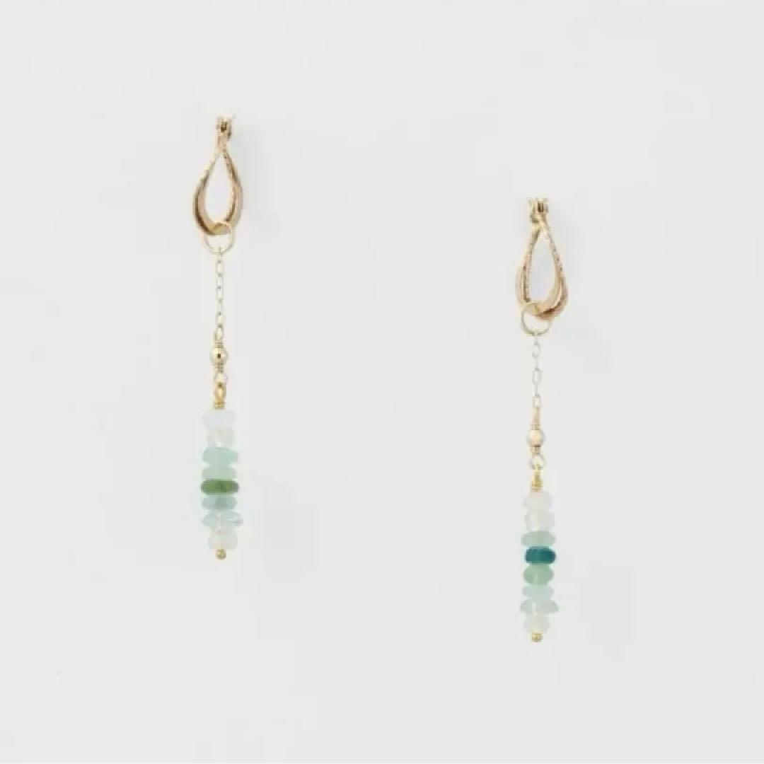 agete K10ローマンガラスピアスチャーム