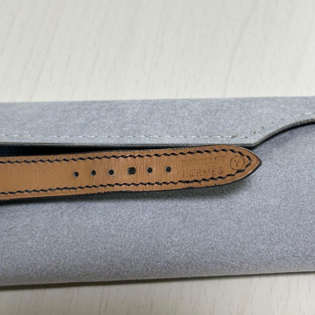 HERMES アナログ腕時計 ブラックレザー