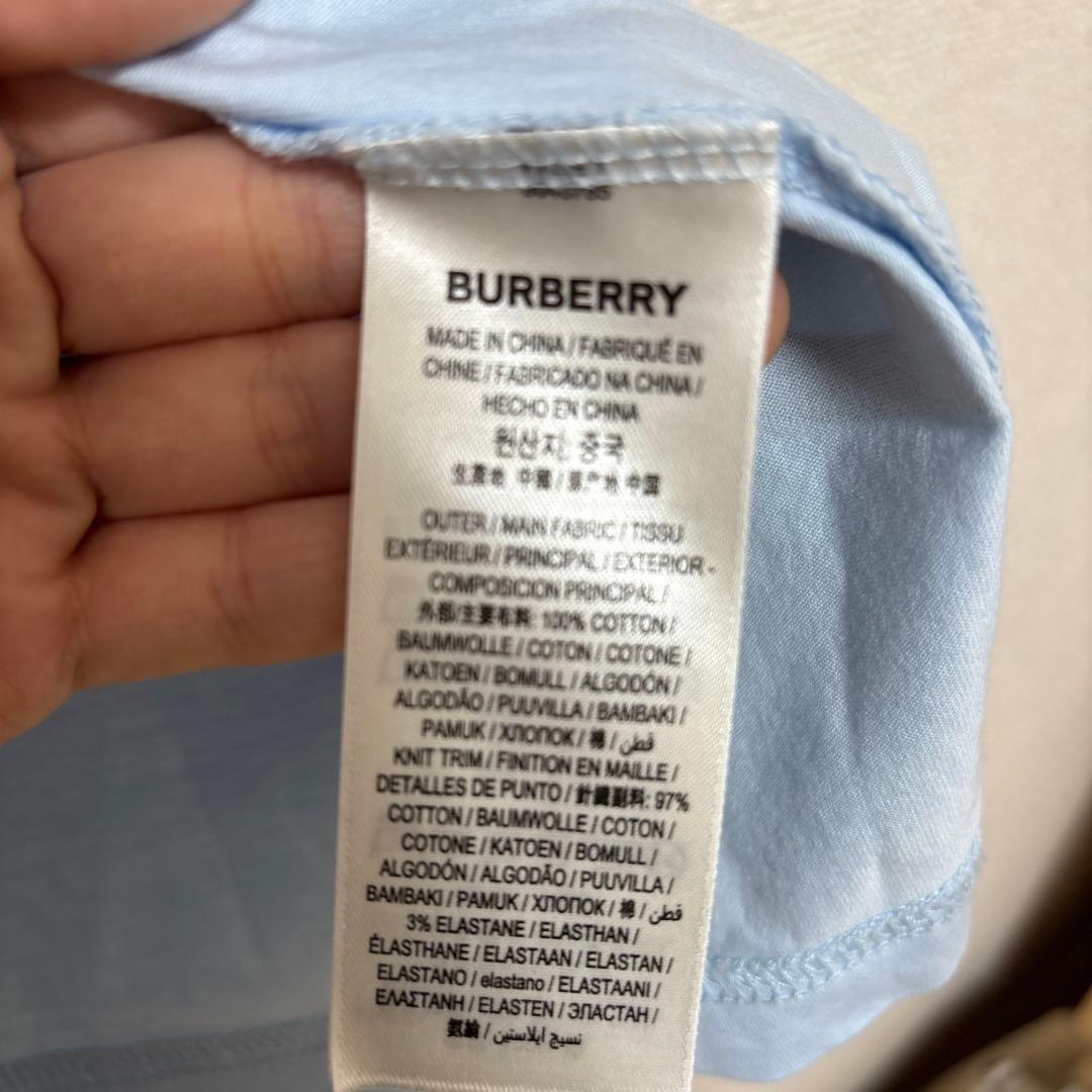 VANILLA　BURBERRY ロゴプリント Tシャツ ライトブルー