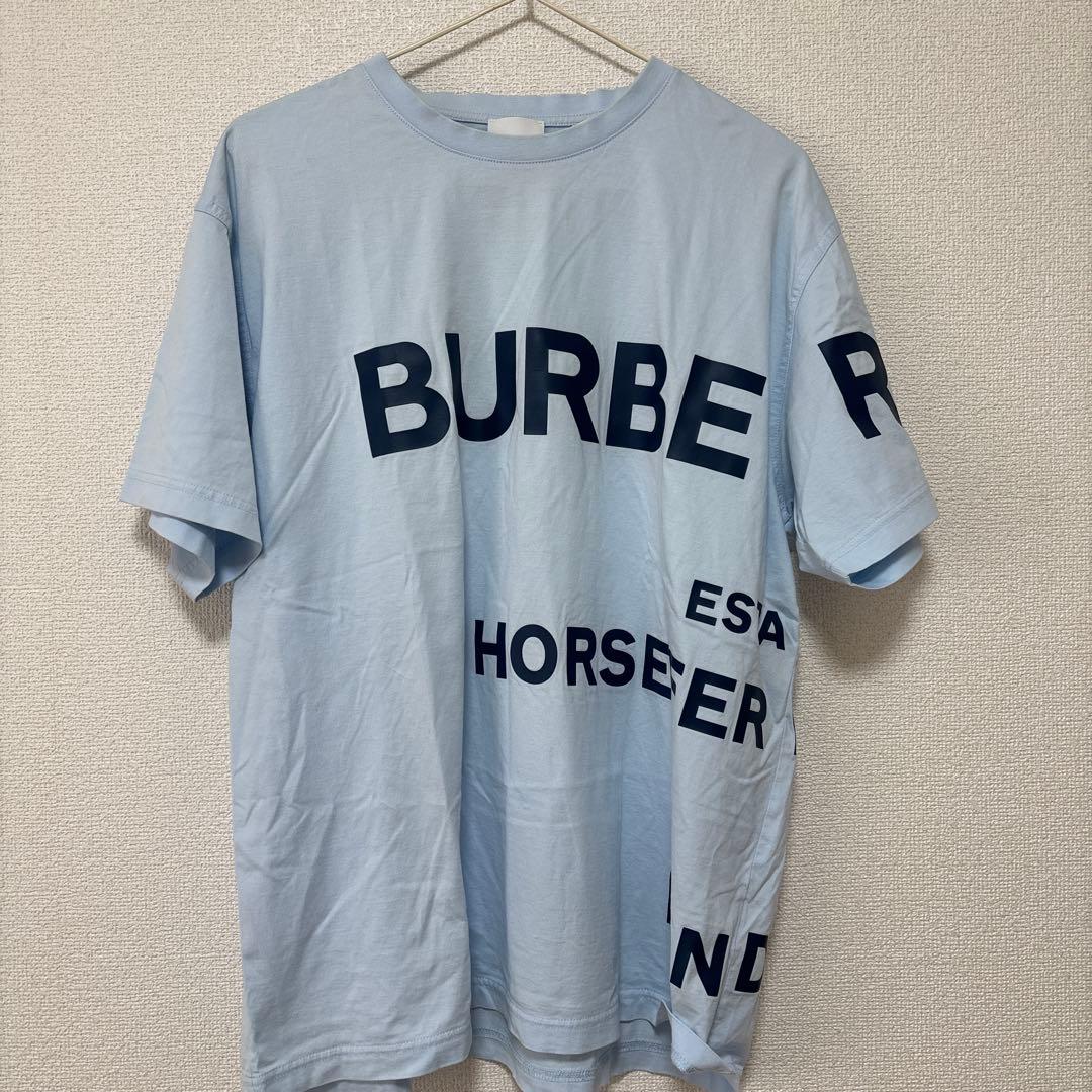 VANILLA　BURBERRY ロゴプリント Tシャツ ライトブルー