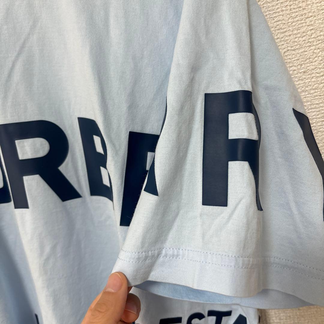 VANILLA　BURBERRY ロゴプリント Tシャツ ライトブルー