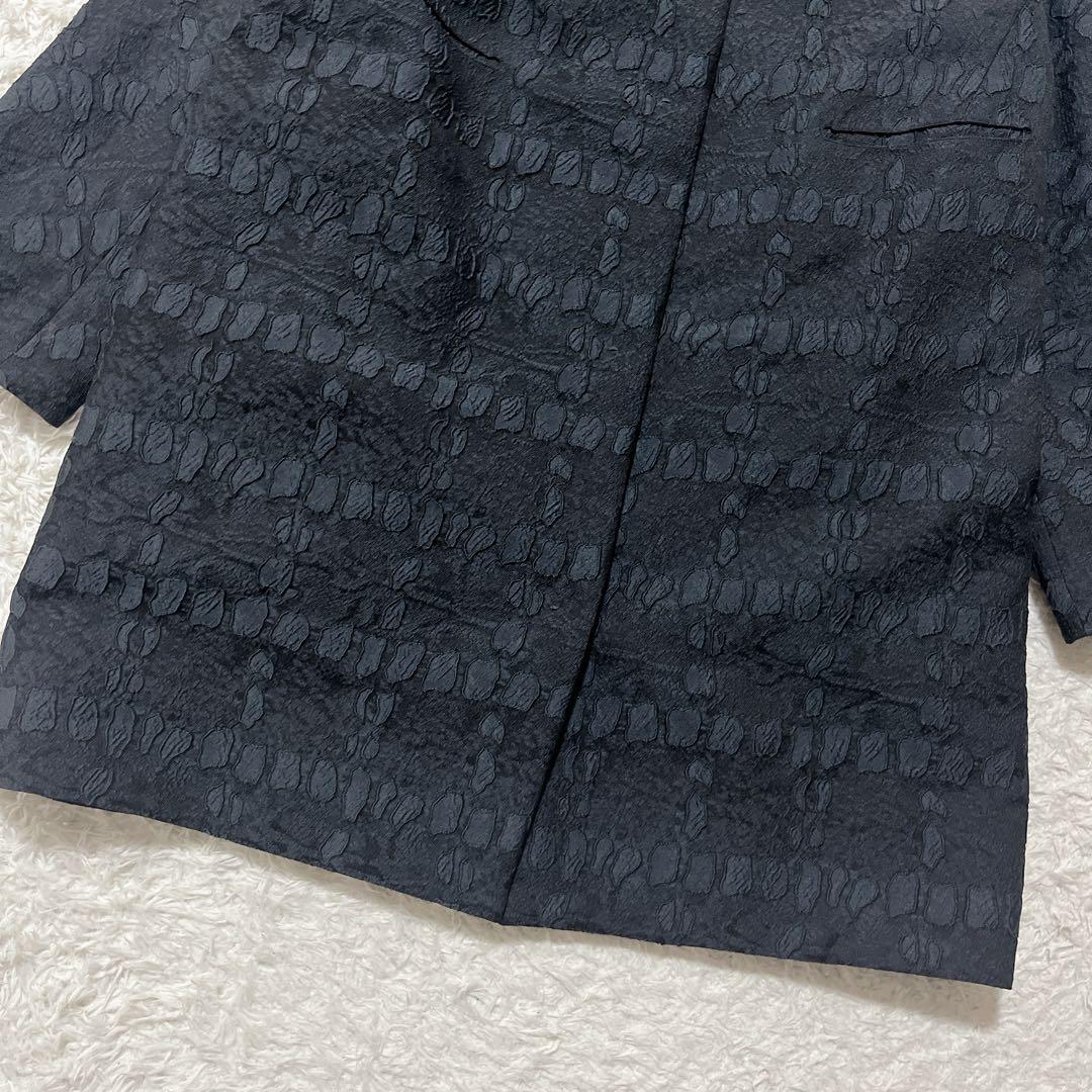 未使用✨SHIATZY CHEN ロングコート　ジャガード　総柄　刺繍　紺