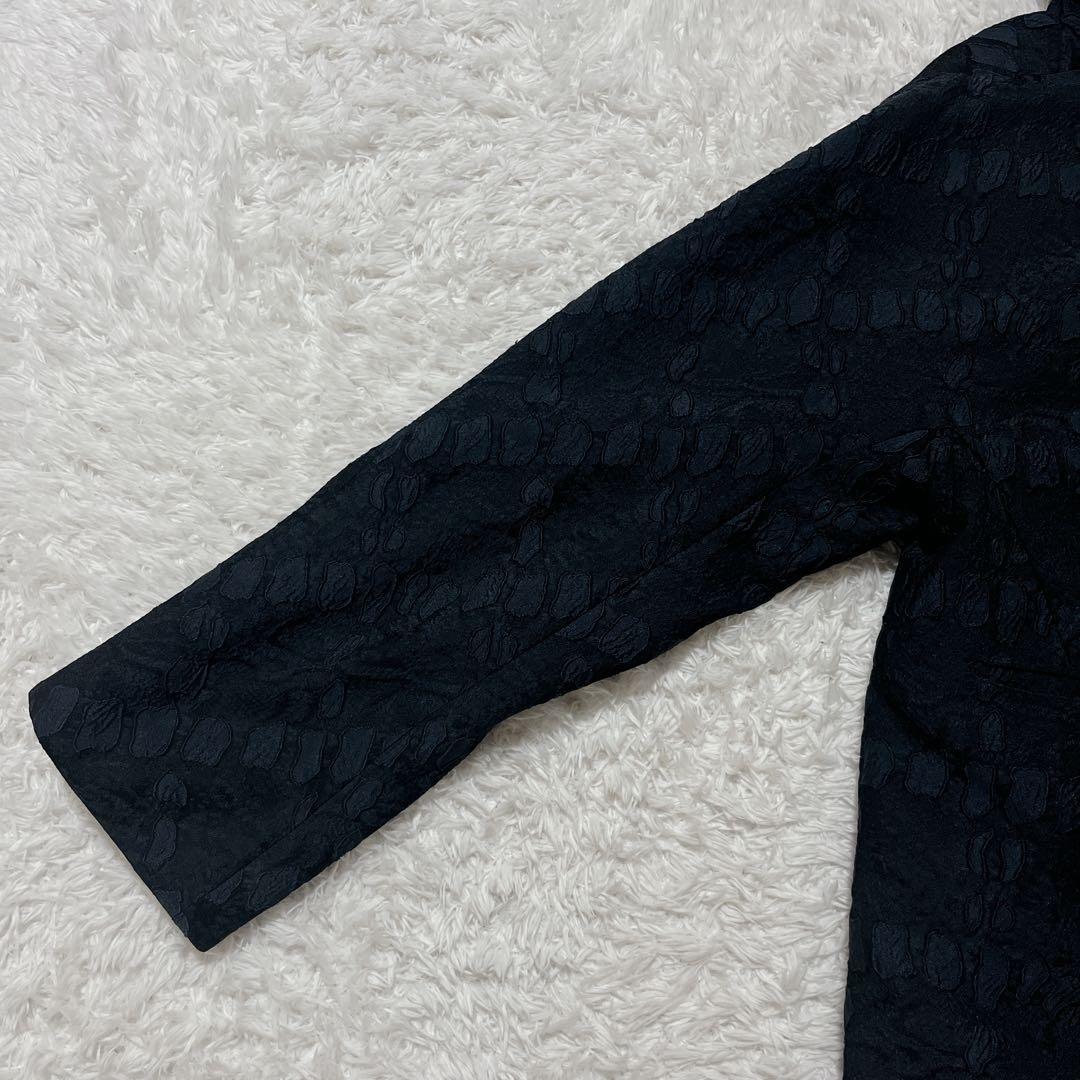 未使用✨SHIATZY CHEN ロングコート　ジャガード　総柄　刺繍　紺