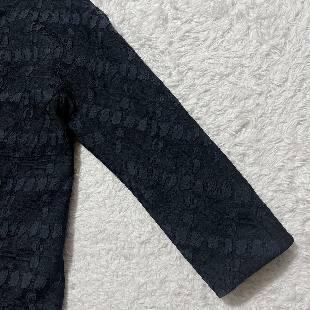 未使用✨SHIATZY CHEN ロングコート　ジャガード　総柄　刺繍　紺