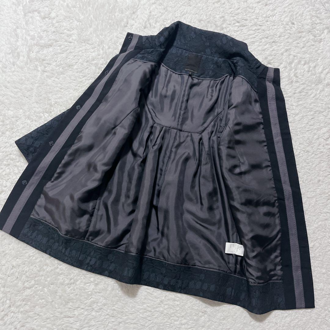 未使用✨SHIATZY CHEN ロングコート　ジャガード　総柄　刺繍　紺