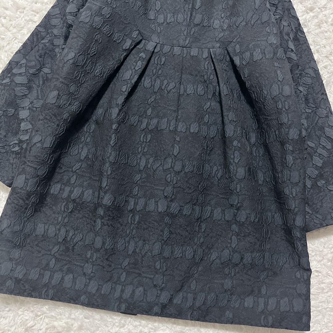 未使用✨SHIATZY CHEN ロングコート　ジャガード　総柄　刺繍　紺