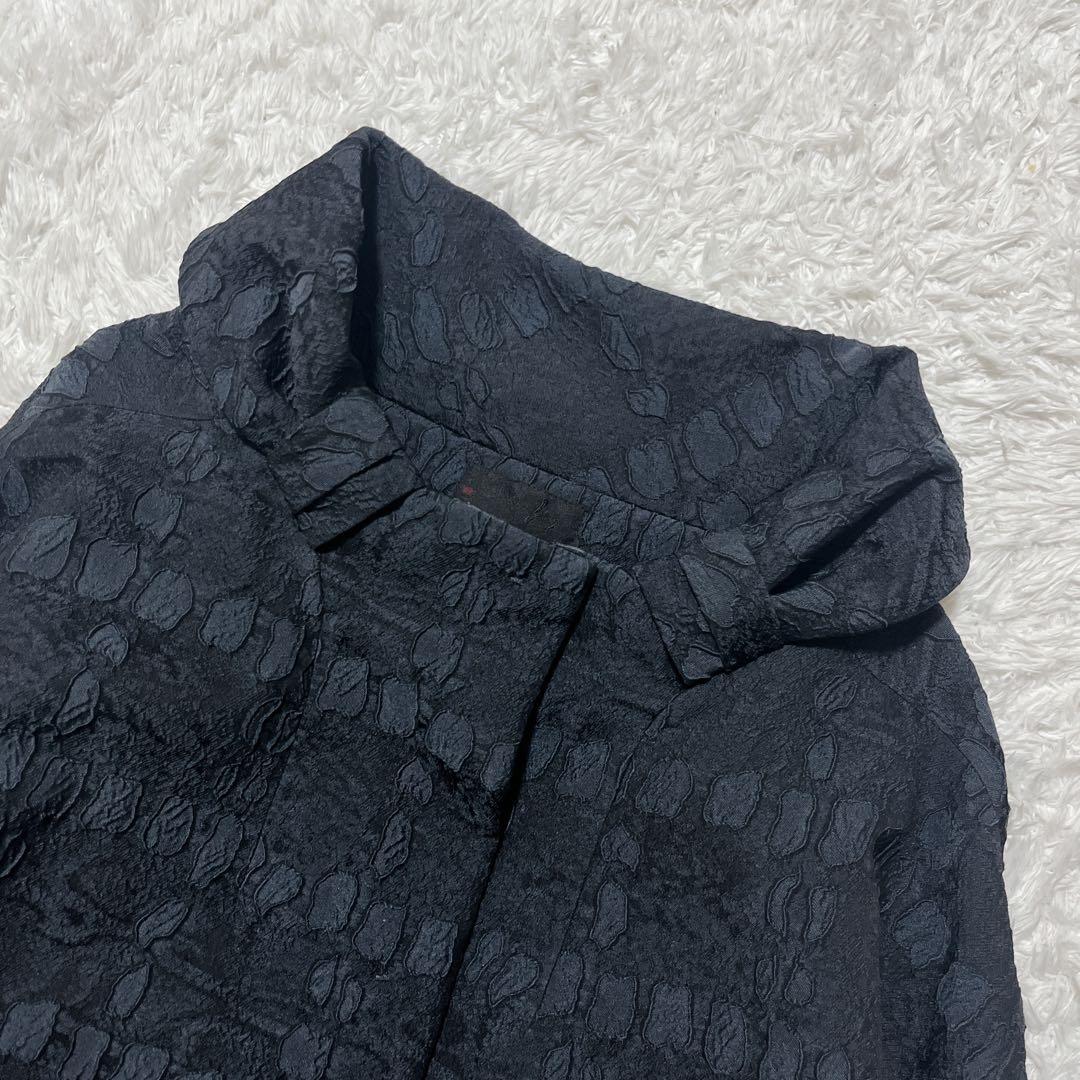 未使用✨SHIATZY CHEN ロングコート　ジャガード　総柄　刺繍　紺