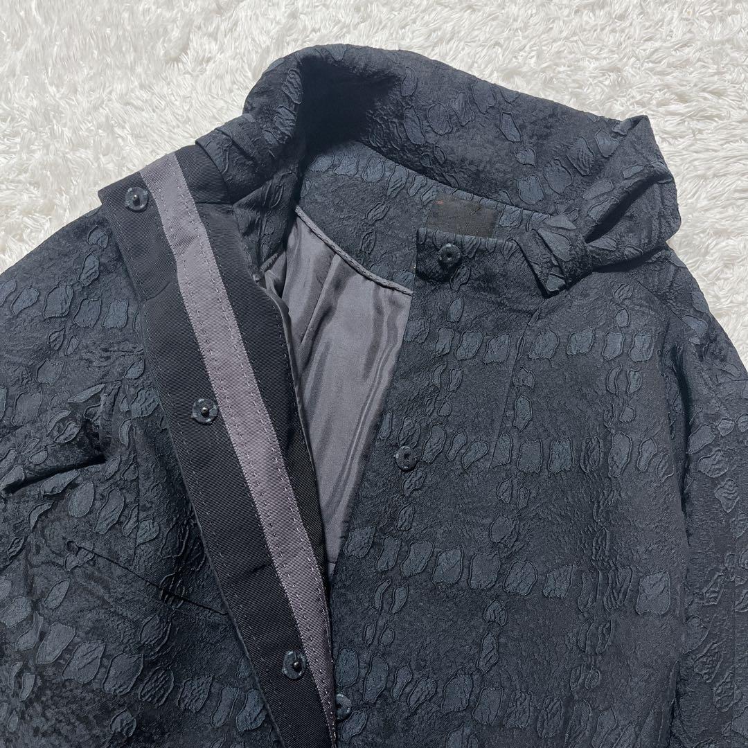 未使用✨SHIATZY CHEN ロングコート　ジャガード　総柄　刺繍　紺