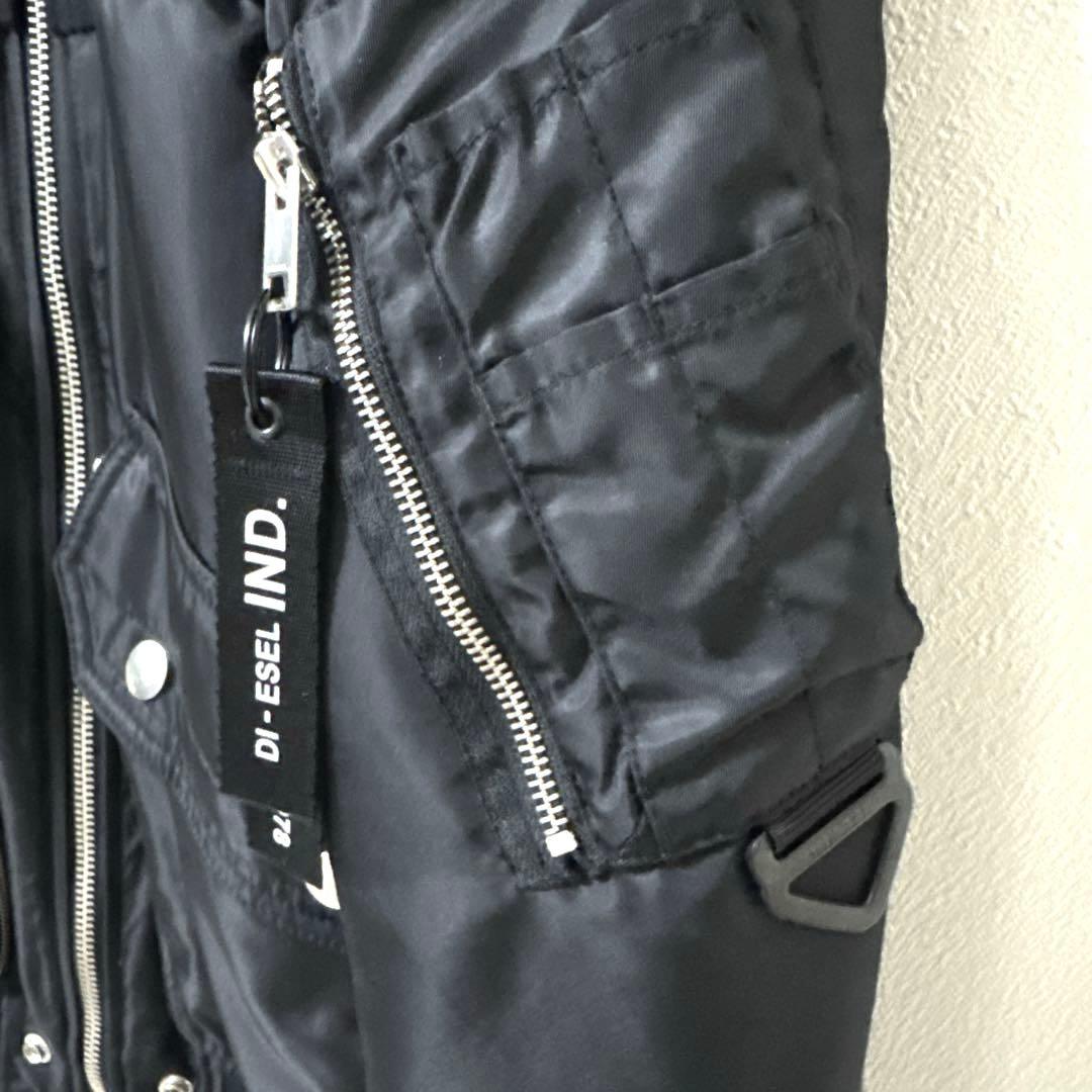 【けん】DIESEL MA-1 ボンバージャケット ブラック Lサイズ