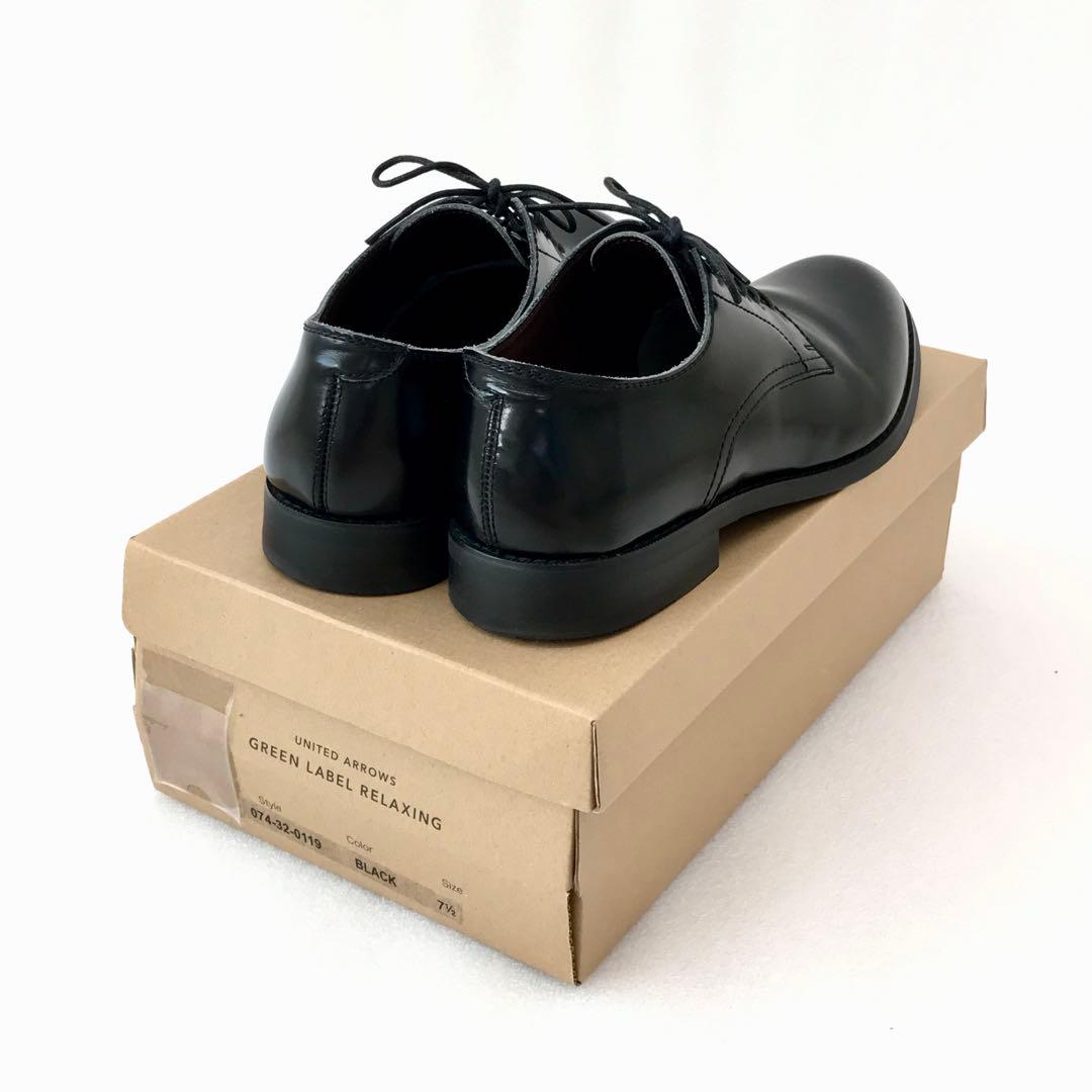 【美品】UNITED ARROWS プレーントゥシューズ 黒 71/2 革靴