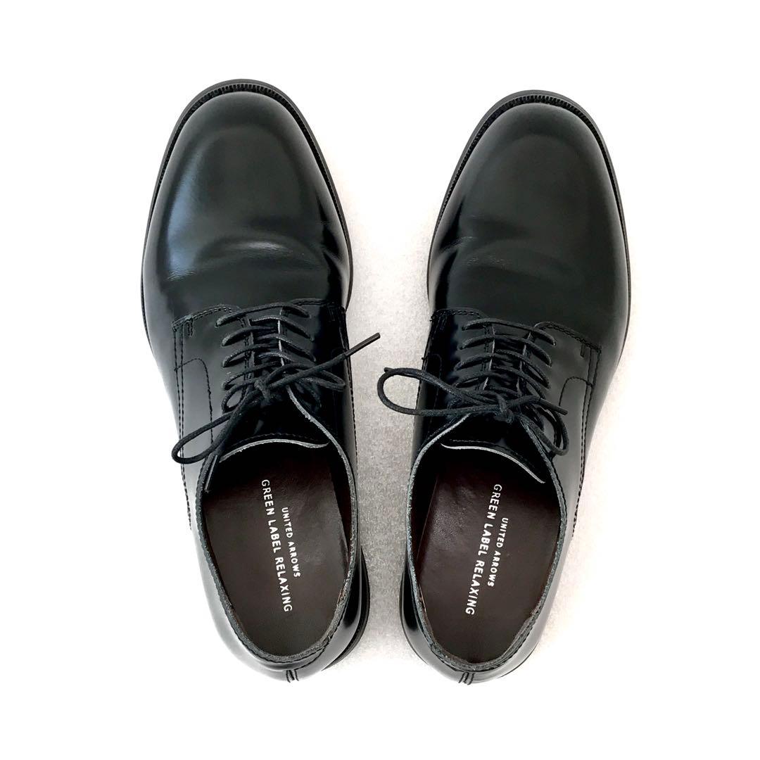 【美品】UNITED ARROWS プレーントゥシューズ 黒 71/2 革靴