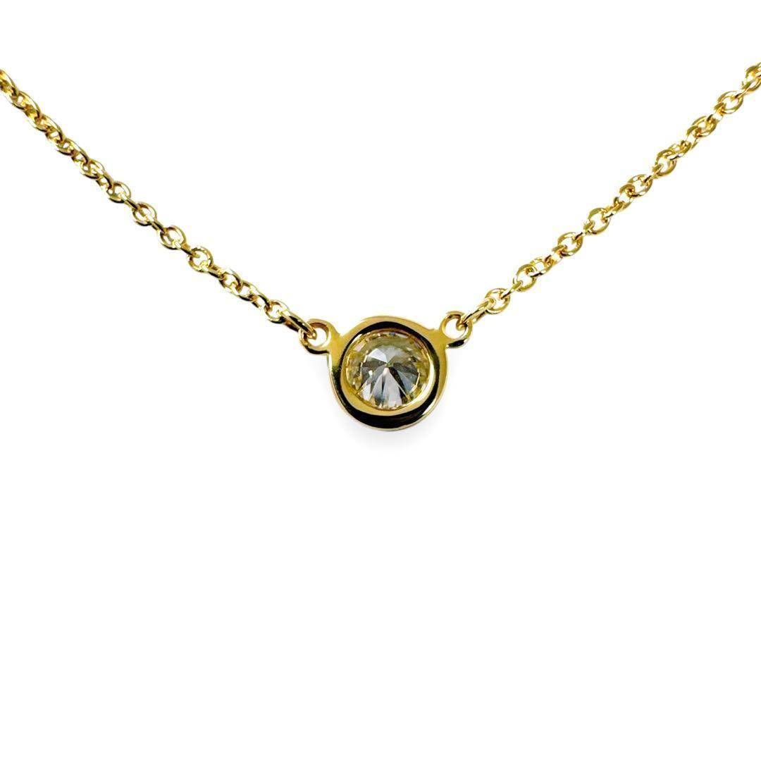 ティファニー ネックレス バイザヤード K18YG 金 ダイヤ 0.2カラット