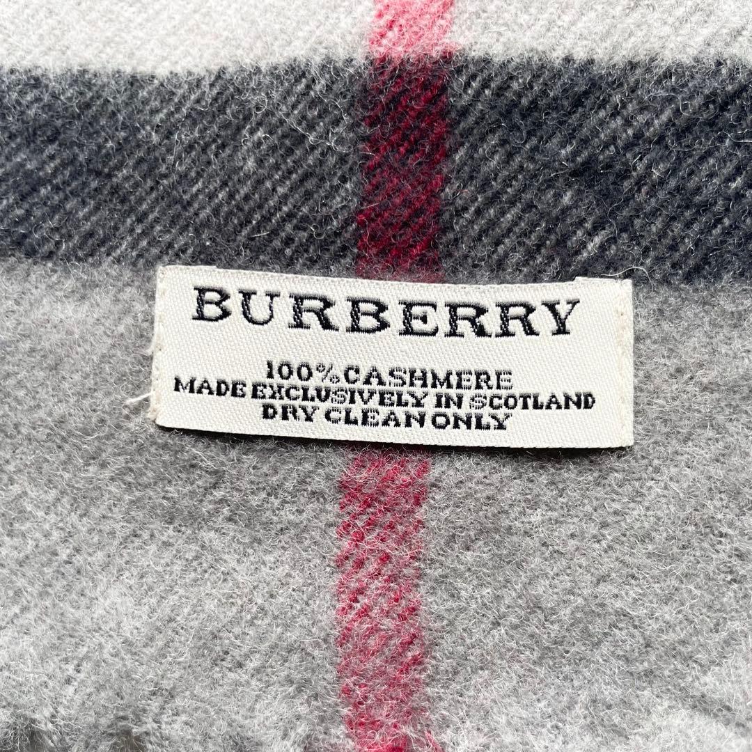 【美品】Burberry バーバリー マフラー カシミヤ100% メガチェック