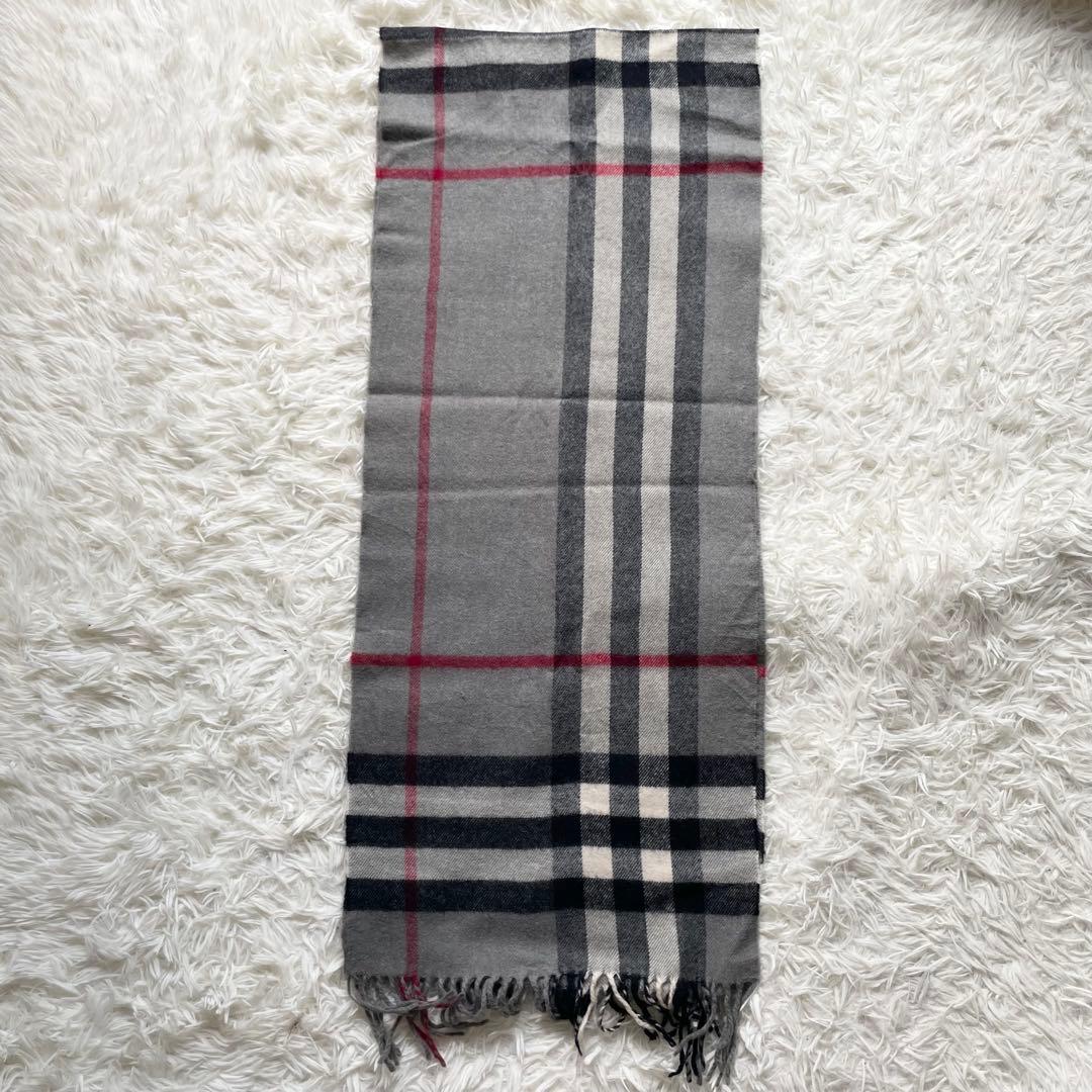 【美品】Burberry バーバリー マフラー カシミヤ100% メガチェック