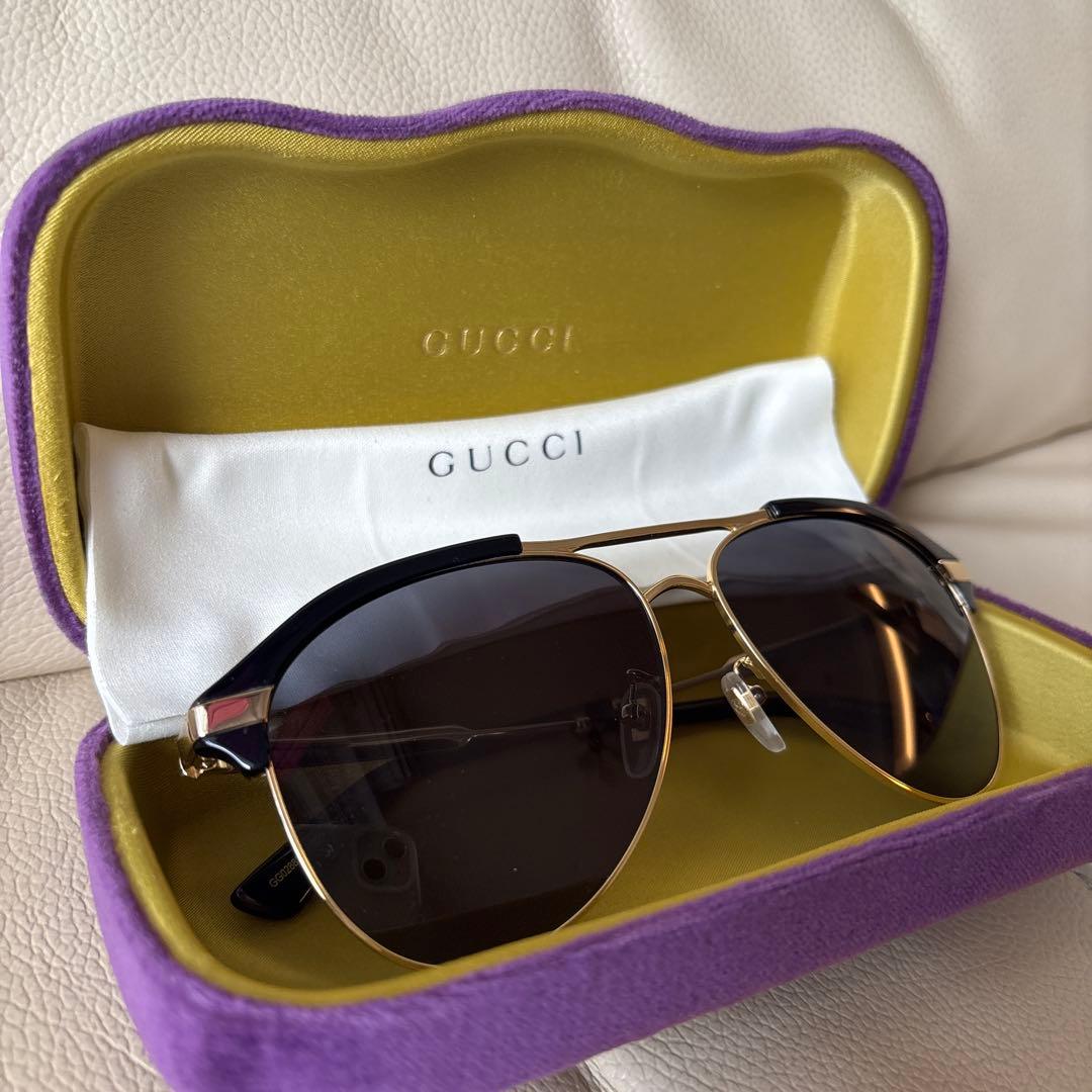 ◇美品◇新品未使用　GUCCI グッチ　アビエーターサングラス