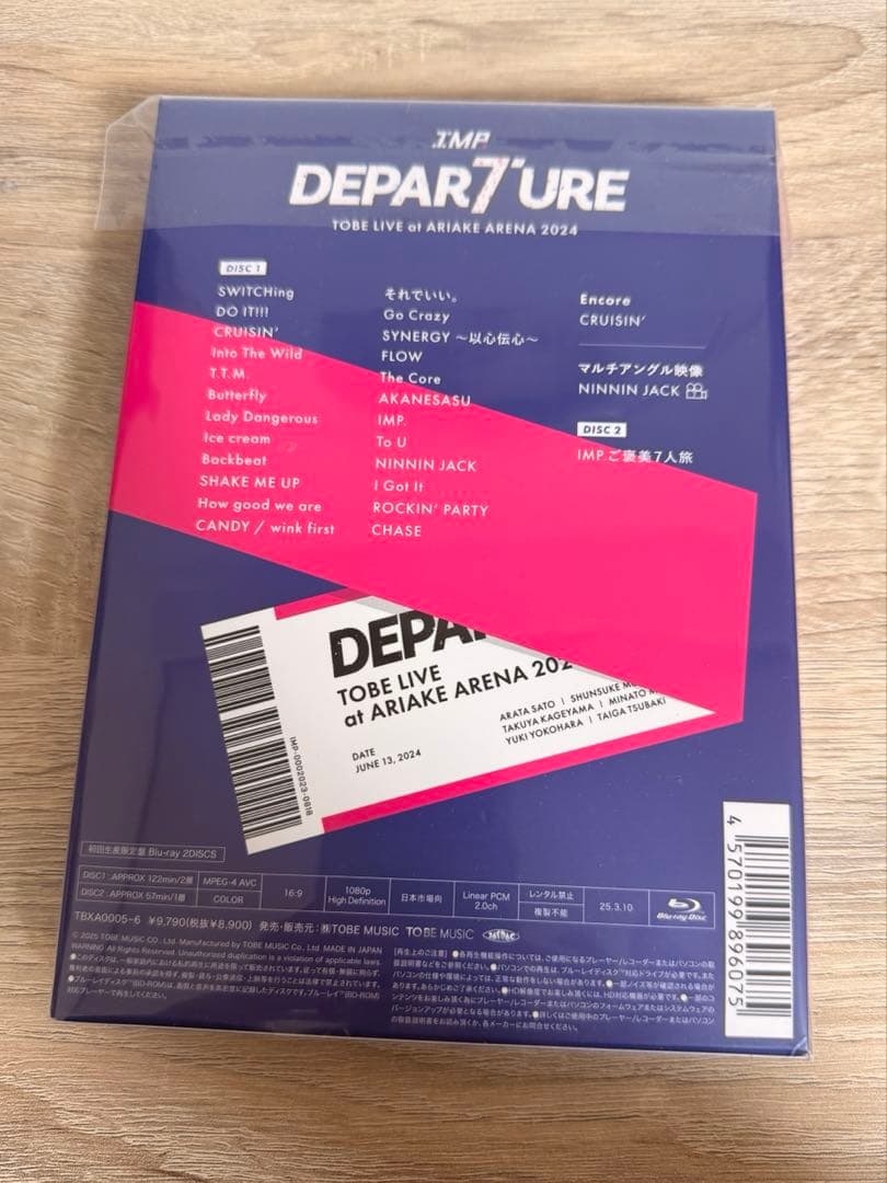 IMP. TOBE LIVE DEPARTURE 初回生産限定盤 Blu-ray