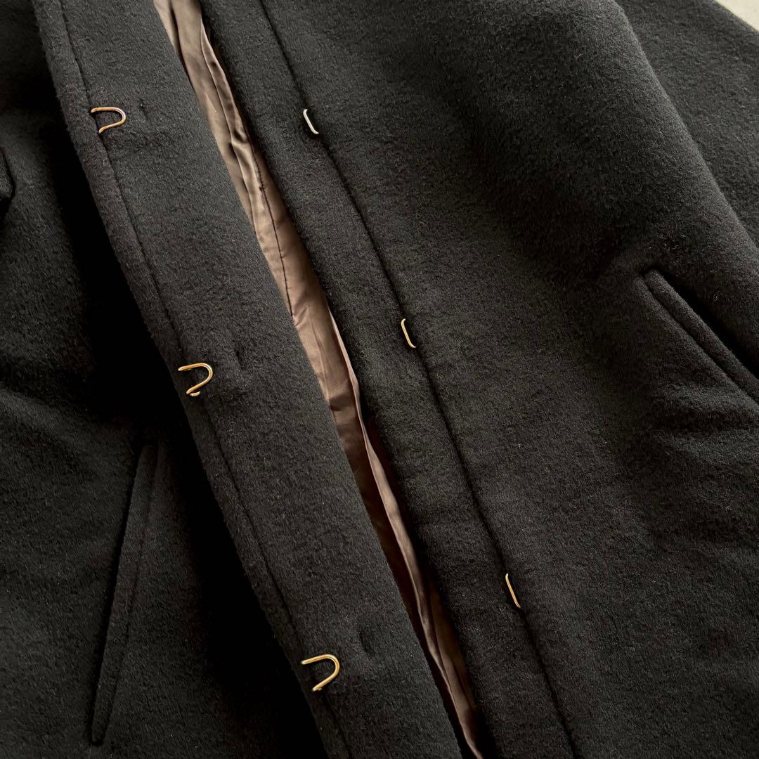 IENA イエナ ラムウールノーカラーコート ブラック 38 近年モデル