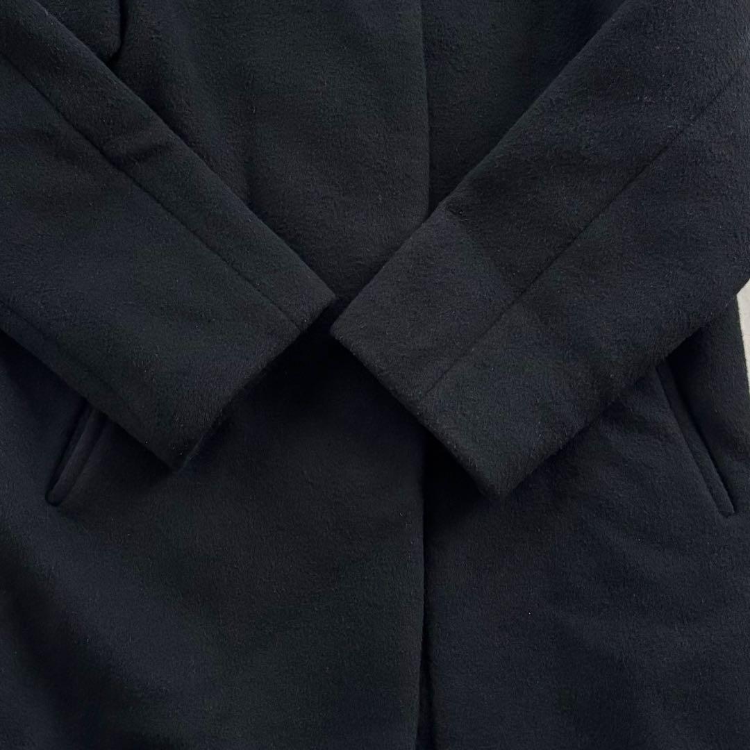 IENA イエナ ラムウールノーカラーコート ブラック 38 近年モデル