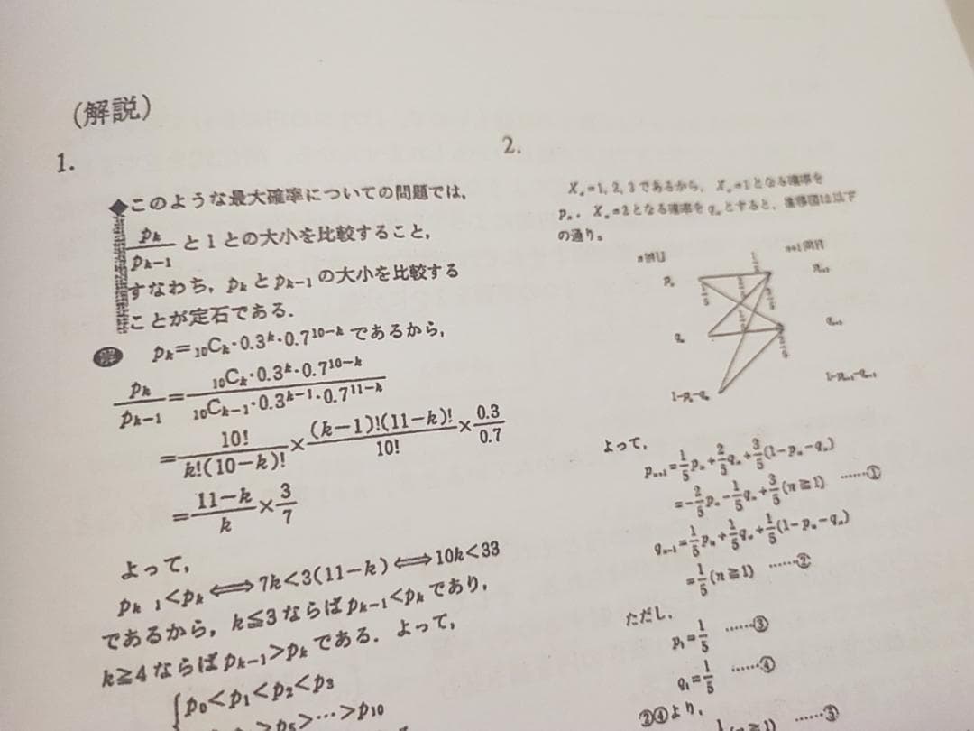 鉄緑会の鶴田先生によるH2MSA計算テスト 高2数学最上位クラス　駿台　河合塾