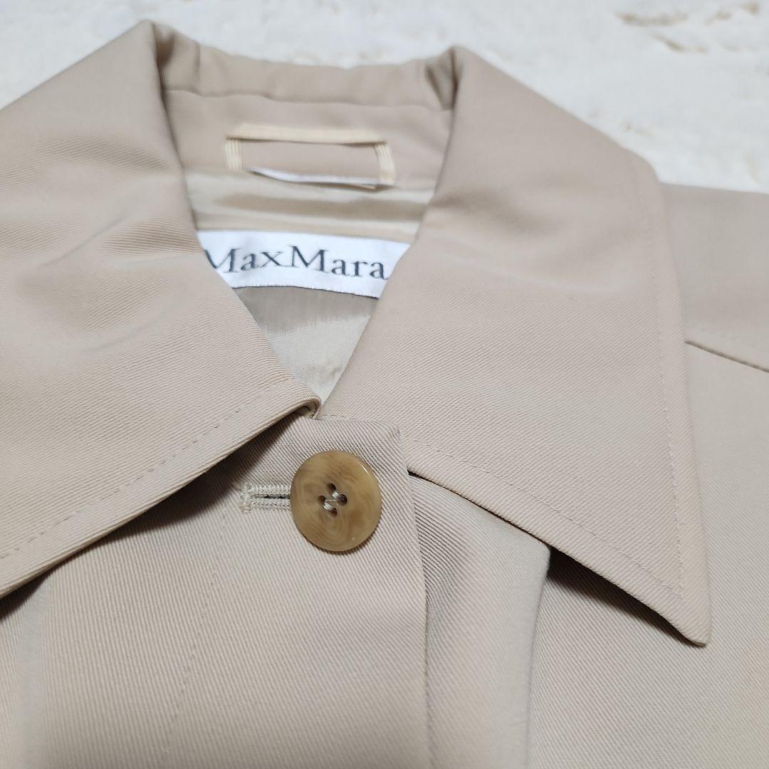 【新品】マックスマーラ白タグバージンウールコートベージュ 40サイズ