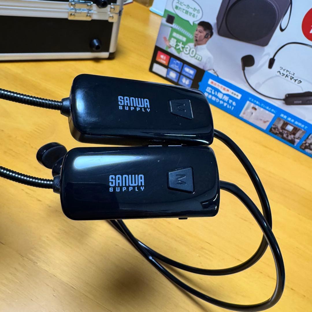 【ワイヤレスハンズフリー拡声器】別売ヘッドセットマイク付き MM-SPAMP15