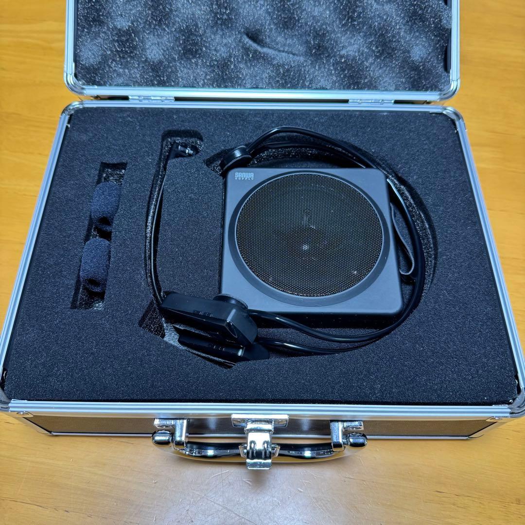 【ワイヤレスハンズフリー拡声器】別売ヘッドセットマイク付き MM-SPAMP15