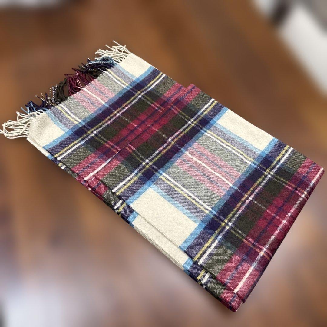 Johnstons of Elgin カシミア　マフラー チェック柄