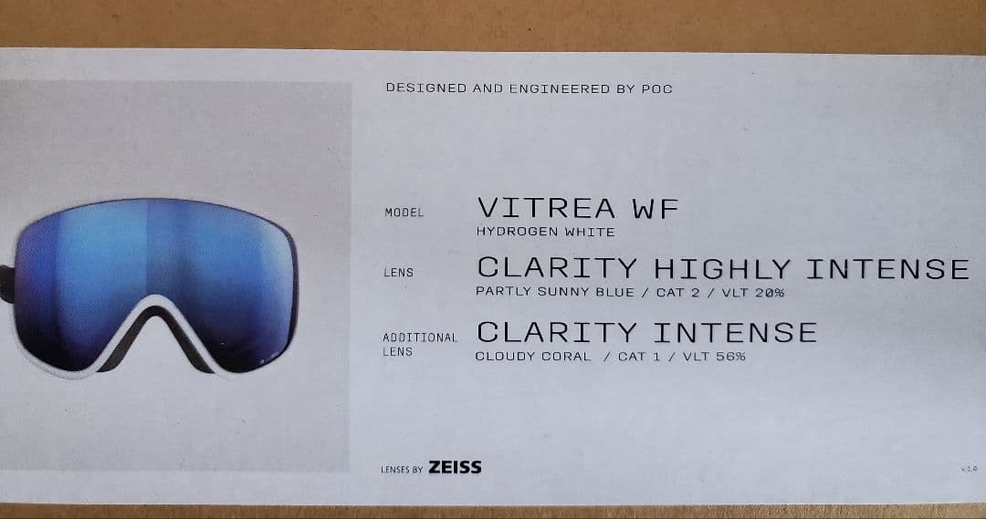 ポック Vitrea ワイドフィット スキーゴーグル ハイドロジェンホワイトBL