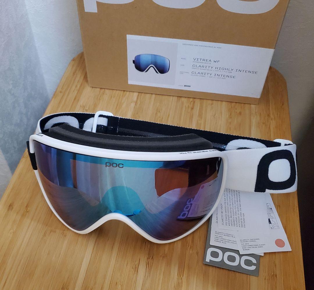 ポック Vitrea ワイドフィット スキーゴーグル ハイドロジェンホワイトBL